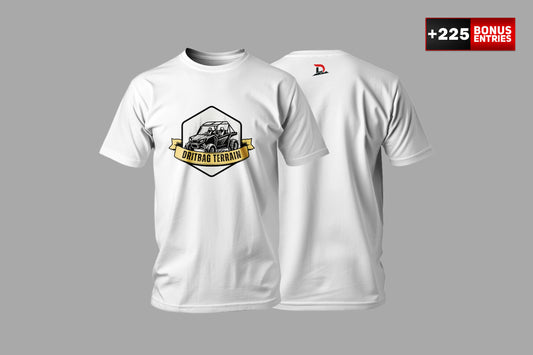 Classic White T-Shirt "Dirt Bag Terrain" - Crew Neck - Unisex